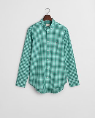 Regular fit gingham poplinskjorte DEEP GREEN XXL