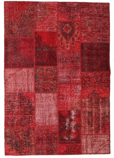Håndknyttet. Opphav: Turkey Patchwork Teppe 138x201