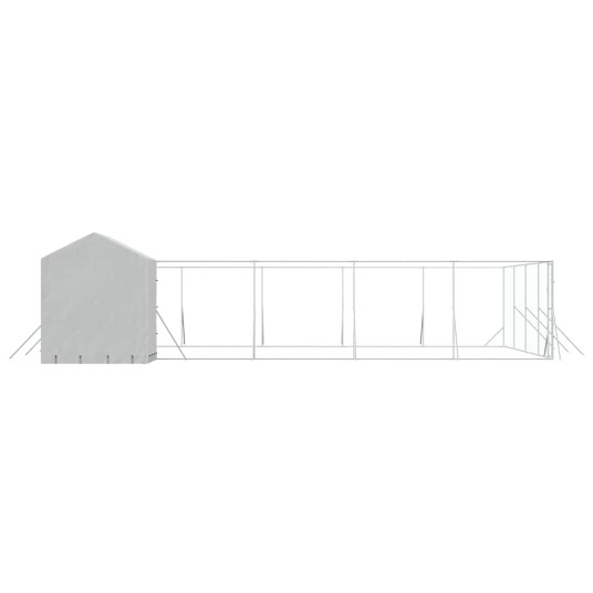 Vidaxl Utendørs Hundekennel Sølv 10X10X2.5 M Galvanisert Stål