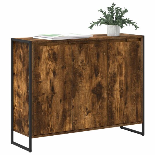 Sideskap Røyk Eik 96,5 x 30 x 75 cm Konstruert tre Sideskap Røyk Eik 96,5 x 30 x 75 cm Konstruert tre
