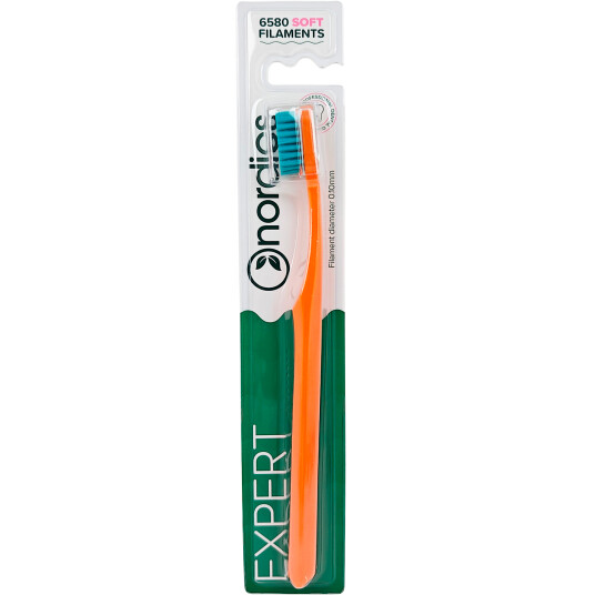 NORDICS Tannbørste Expert Curve 6580 Soft ORANSJE