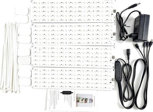 Ledlife 4 stk. plantelys 35W   Inkl. timer fullspektrum uten vifte justerbar lysstyrke IP20