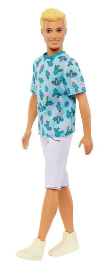 Barbie Fashionistas Ken Dukke Blå Skjorte M/ Kaktusmønster