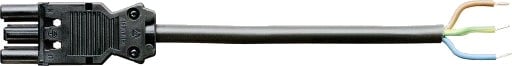 GST18i3 Tilkoblingskabel 3P Hun/Free Pvc 1,5mm² Svart 8M