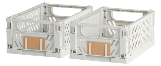 DAY SAMMENLEGGBAR KASSE 2STK 25X16.5X10CM LYS GRÅ