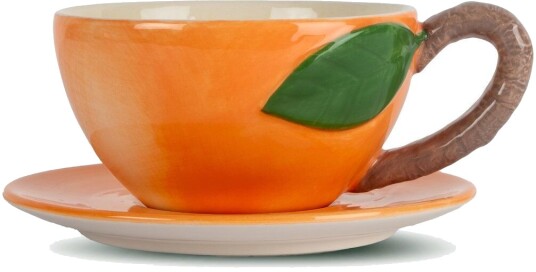 Byon Peach kopp med fat Oransje Byon Peach kopp med fat Oransje