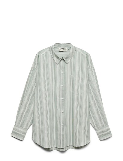 Vero Moda Awparina Ls Loose Shirt Noos - Green - M
