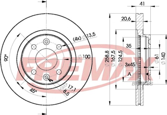 Bremseskive FREMAX BD-3550