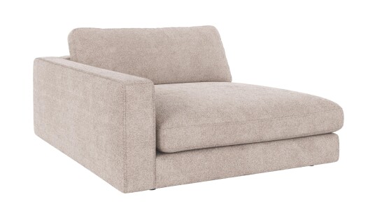 Rowico Home Duncan 1,5 seters sjeselong V Lys grå Greg 17 129 x 150 x 78 cm Grå