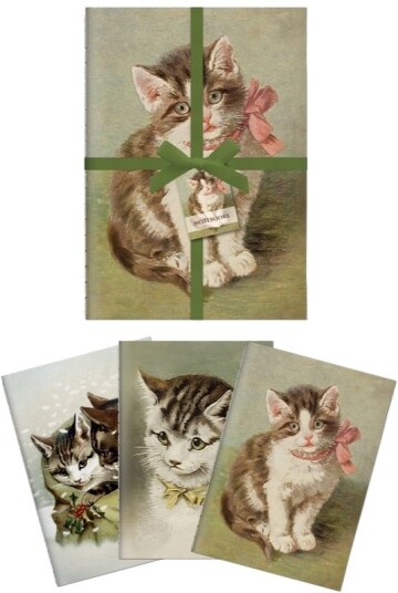 Set Of 3 A6 Cat-Themed Notebooks