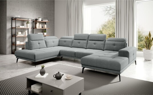 Devender Sofa m. Divan og Sjeselong Grå