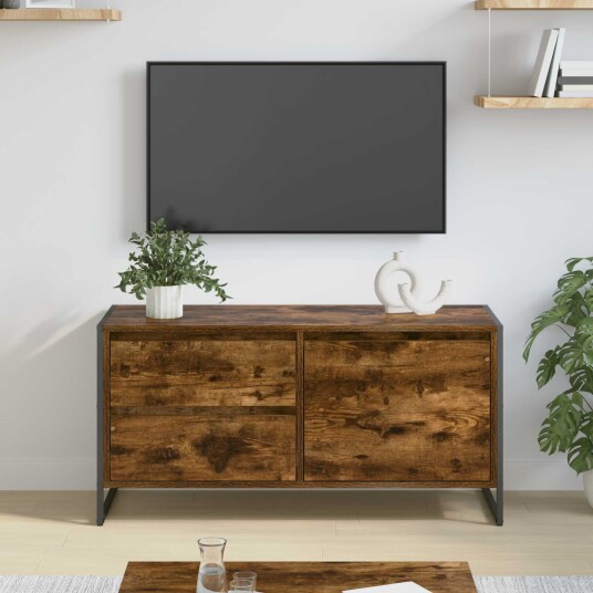 TV skap med skuff Røyk Eik 100 x 36 x 49.5 cm Konstruert tre