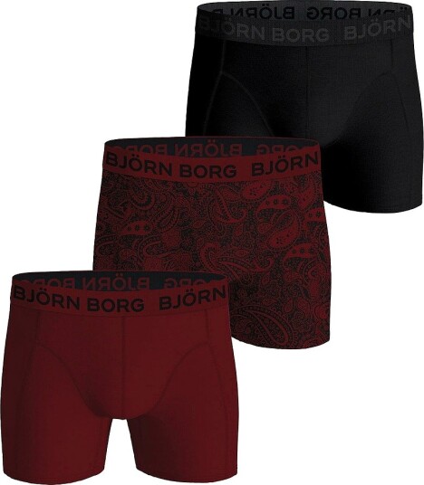 Björn Borg Boksershorts Cotton Stretch Boxer 3 pakning Flerfarget