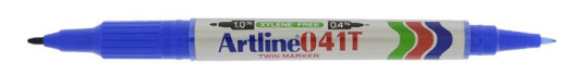 Artline Marker 041T 2-i-1 blå, 12 stk Artline Marker 041T 2-i-1 blå, 12 stk