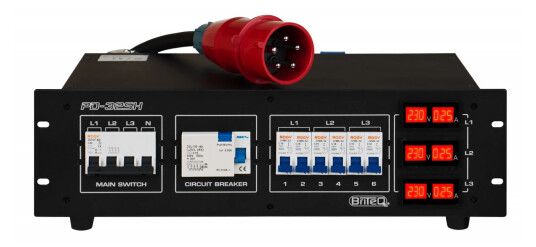 Briteq Pd-32sh Strømdistribusjon 6 X 16a Ut På Shuko + Harting Og Soca