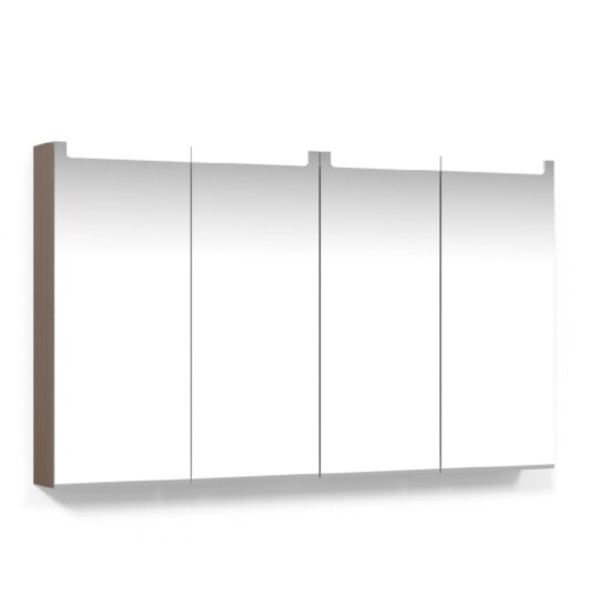 Macro Design Crown Speilskap Innfelt Belysning med 4 dør Brun ask / 120cm Macro Design Crown Speilskap Innfelt Belysning med 4 dør Brun ask / 120cm