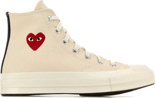 Comme des Garçons Play Dame Sko Hvit 41 1/2 EU,