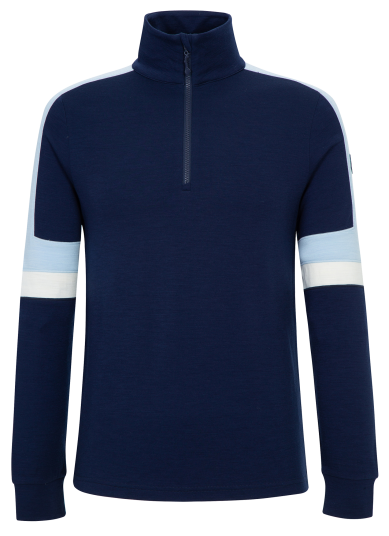 WoolLand Rauland Half zip Ulltrøye Herre Blue Ink L