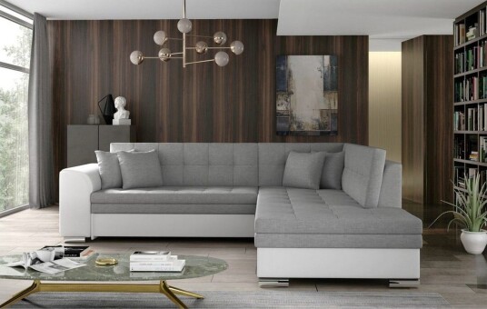 Seksjonssofa Eltap Pieretta 260x207x78 cm Sawana 21 Soft 17 Grå Hvit Høyre Seksjonssofa Eltap Pieretta 260x207x78 cm Sawana 21 Soft 17 Grå Hvit Høyre