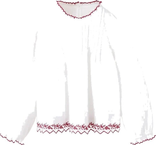 Mango Cotton Blouse With Scalloped Embroidered Details   WHITE   4 5