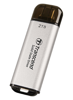 Transcend ESD300 Portable SSD - Silver - 1TB Transcend ESD300 Portable SSD - Silver - 1TB