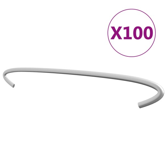  Kroker til gabion 100 stk galvanisert stål 30 cm 145622