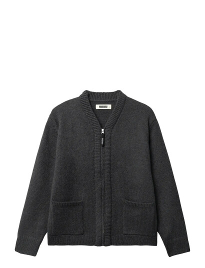 Woodbird Wbkoon Zip Whole Cardigan - Grey - S Woodbird Wbkoon Zip Whole Cardigan - Grey - S