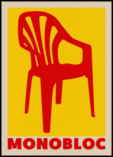 Red Monobloc Chair Plakat / 50x70