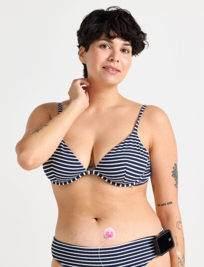 Lindex Bra Stella Stripes - Navy - M