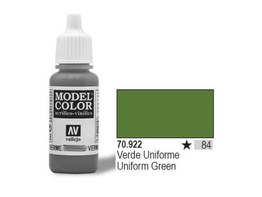 Vallejo Modellfarge 70.922 Uniform Grønn 18ml