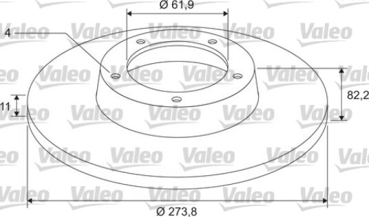 Bremseskive VALEO 675406