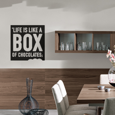 Box of chocolates wallsticker av Alan Smithee, 36x36 cm Box of chocolates wallsticker av Alan Smithee, 36x36 cm