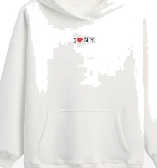 GAP Kids Vintagesoft Oversized I Heart Ny Hoodie   NEW OFF WHITE   104/110