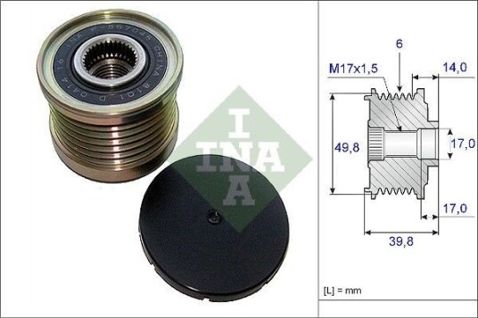 Dynamo remhjul INA 535 0146 10