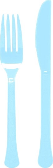 Riethmüller Plastbestikk Lyseblå 24-pakning 9915411-218