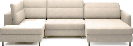 Berrto Sofa med Divan og Sjeselong 5 seters   Beige