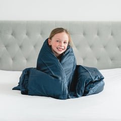 Huggedâ® Hugged Bambus sengetøy barn 100x140 cm Navyblå, 100x140cm