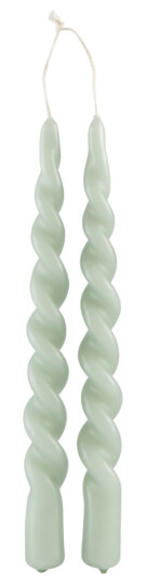 Vinding Twist lys 24 cm soft grønn 2 stk
