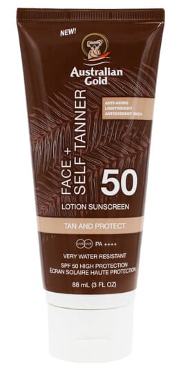 Australian Gold Face + Self Tanner SPF 50 88 ml