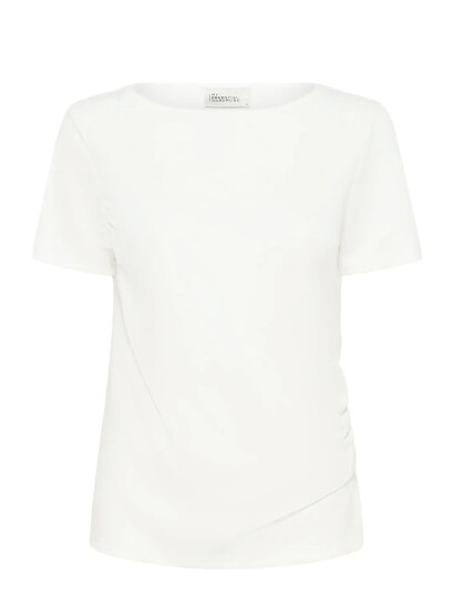 My Essential Wardrobe Mwhelle Asymmetric Tee   White   XS
