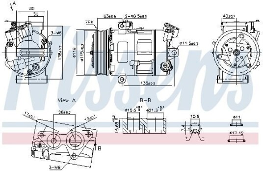 AC kompressor NISSENS 890947