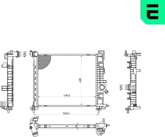 ERA 673123 Radiator motorkjøling