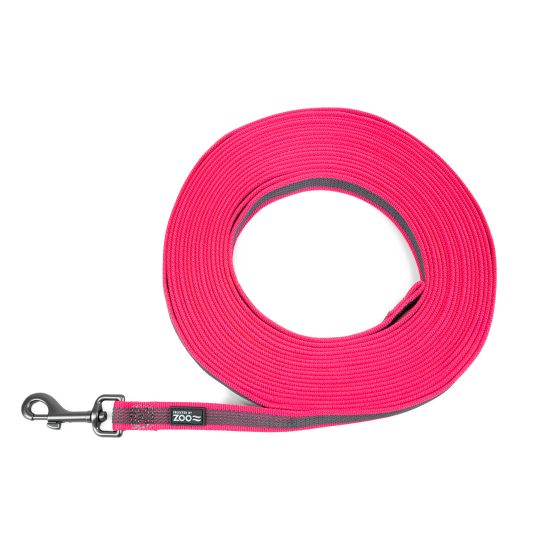 Rufus Sklisikkert Tau 20 mm x 10 m Rosa til Hundetrening og Sporing