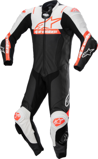 Alpinestars MC Skinndress Missile V2 Ward 1 Svart Hvit Rød Fluo