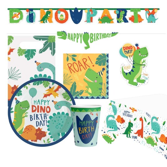 Amscan EU Festpakke Dino Party  8 personer