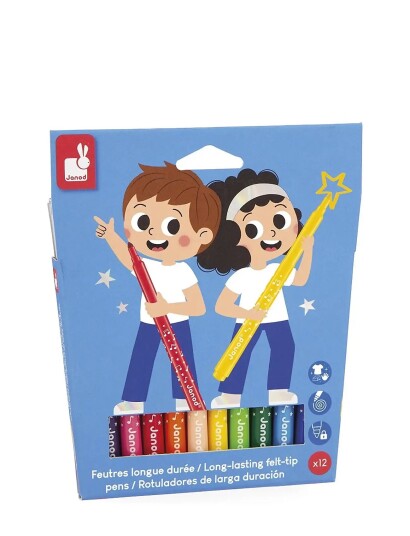 Janod Long-Lasting Felt-Tip Pens - Multi/patterned - ONE SIZE Janod Long-Lasting Felt-Tip Pens - Multi/patterned - ONE SIZE