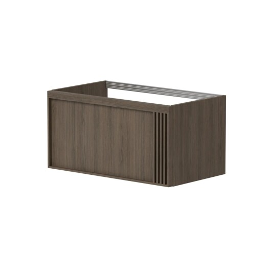Korsbakken Sole Benkeskap Rillet Mørk grå eik / 60cm