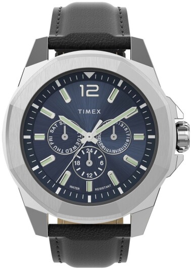 Timex Herreklokke TW2V43200 Essex Avenue Blå/Lær Ø44 mm