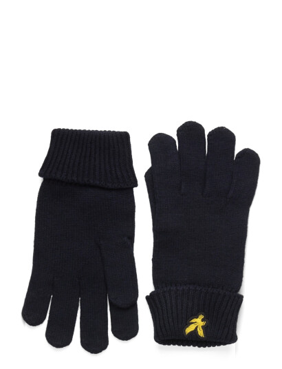 Lyle & Scott Cotton Merino Gloves - Navy - ONE SIZE