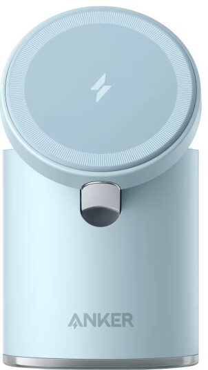 Anker PowerWave Mag-Go 2-i-1 ladestasjon (blå) Anker PowerWave Mag-Go 2-i-1 ladestasjon (blå)